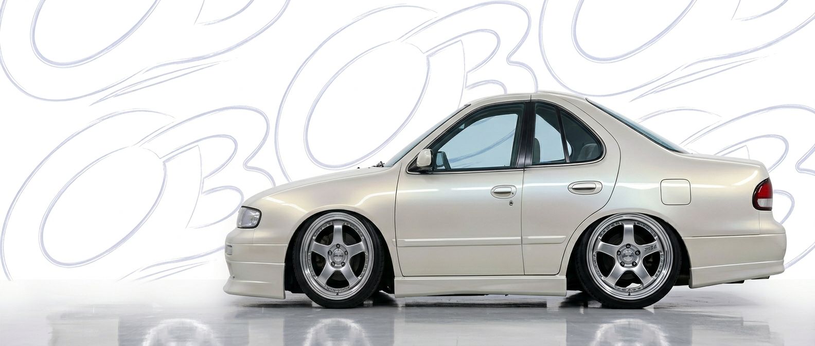 Professional automotive photography of a 1995 Nissan Altima with high-fidelity 1995.