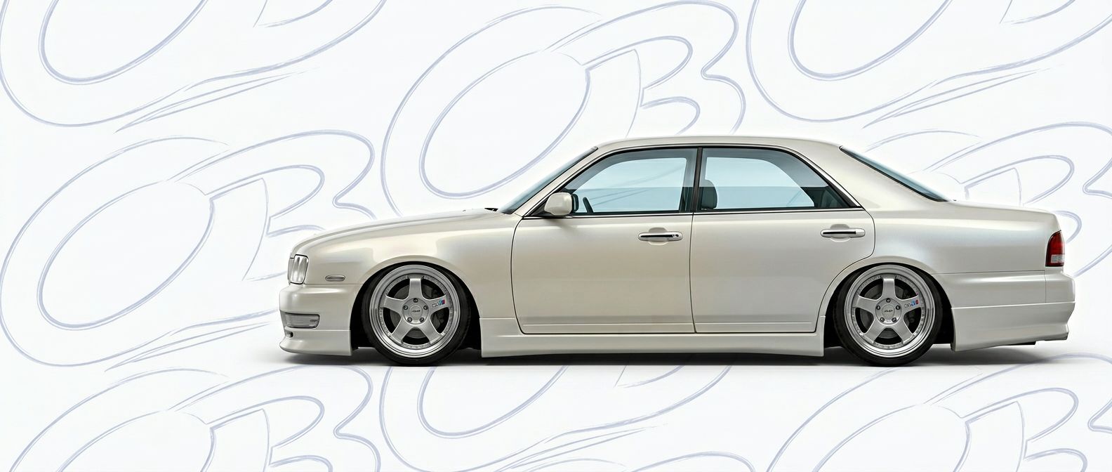 Front-angle view of  Nissan Gloria Gloria - Durable and stylish exterior enhancement.