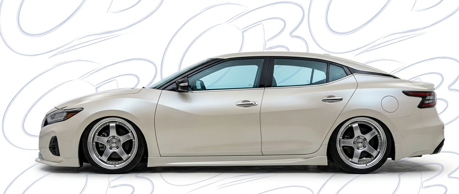 Front-angle view of 2019 Nissan Maxima 2019 - Durable and stylish exterior enhancement.