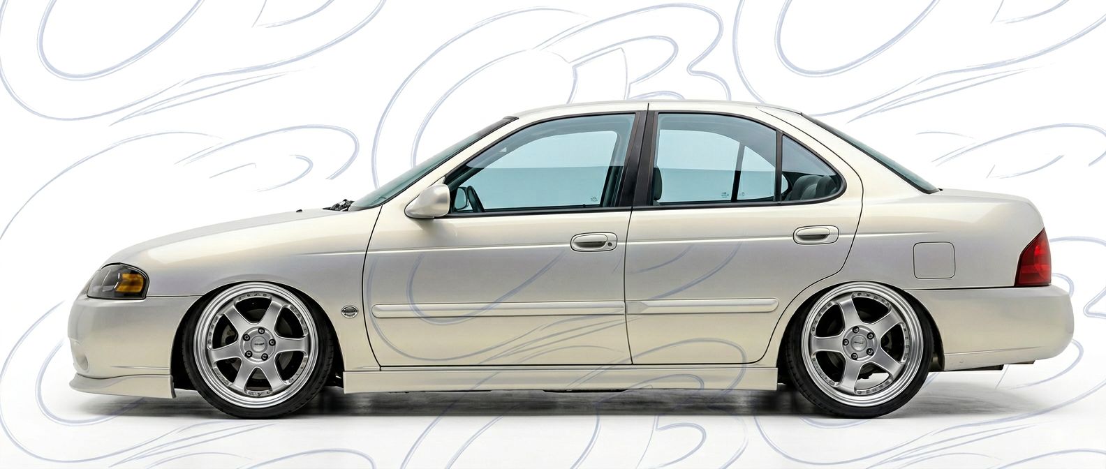 Front-angle view of 2002 Nissan Sentra 2002 - Durable and stylish exterior enhancement.