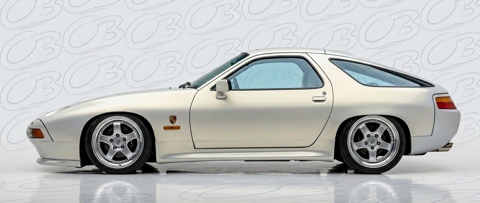 Professional automotive photography of a 1989 Porsche 928 with high-fidelity 1989.