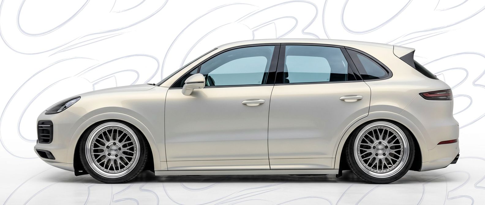 Top-tier 2018 Porsche Cayenne 2018 featuring a high-gloss finish and carbon fiber weave.