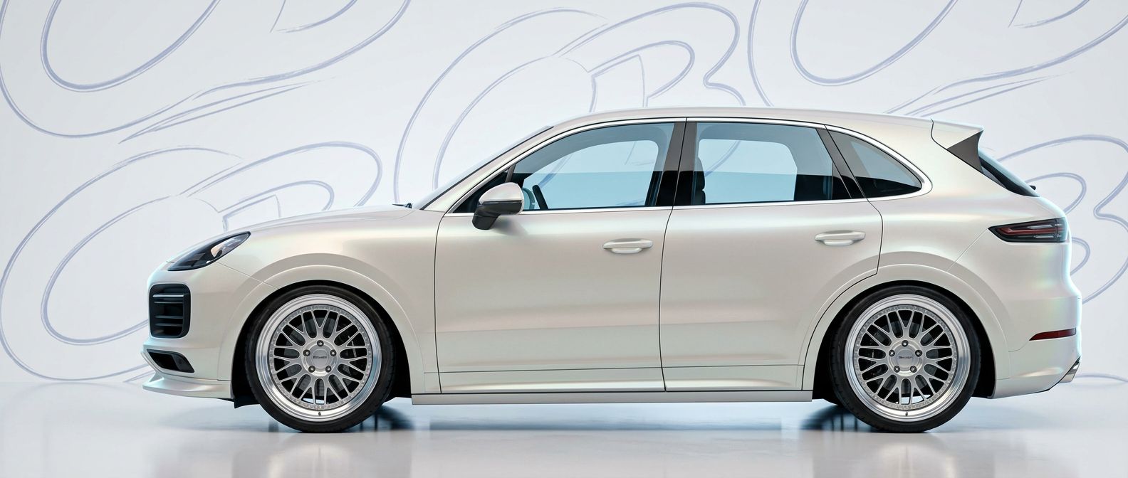 Front-angle view of 2022 Porsche Cayenne 2022 - Durable and stylish exterior enhancement.