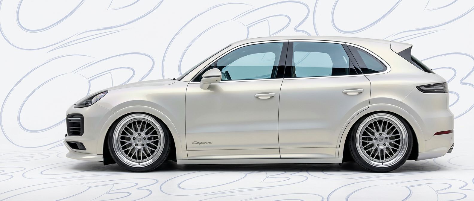 High-quality 2023 Porsche Cayenne 2023 exterior shot with professional studio lighting.