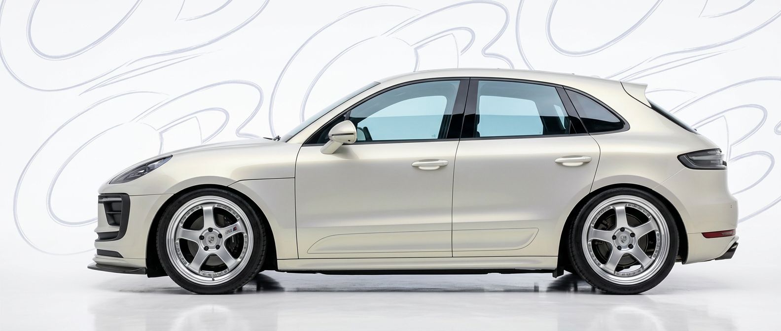 Professional automotive photography of a 2023 Porsche Macan with high-fidelity 2023.