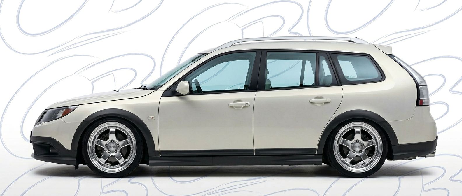 Front-angle view of 2008 Saab 9-3X 2008 - Durable and stylish exterior enhancement.