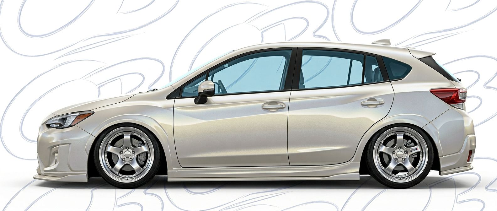 Professional automotive photography of a 2019 Subaru Crosstrek with high-fidelity 2019.