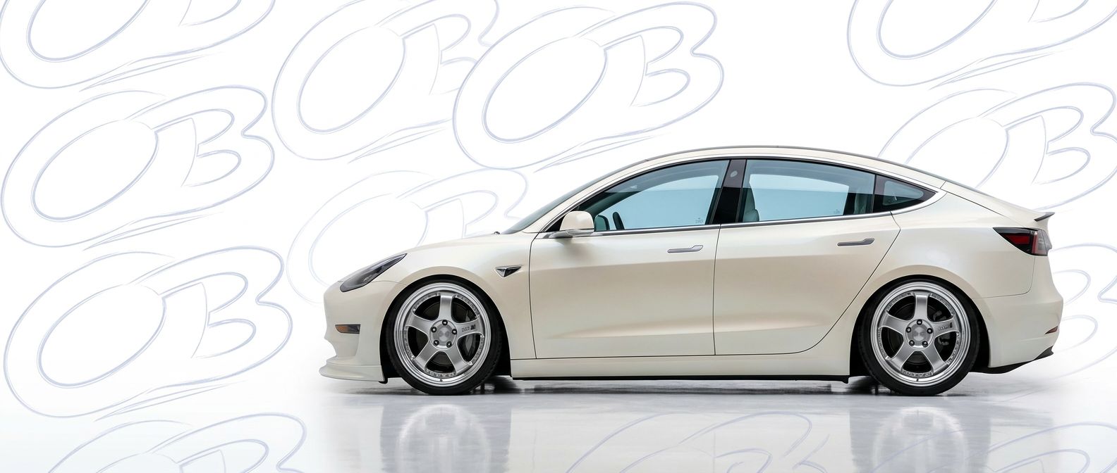 Professional automotive photography of a 2017 Tesla 3 with high-fidelity 2017.