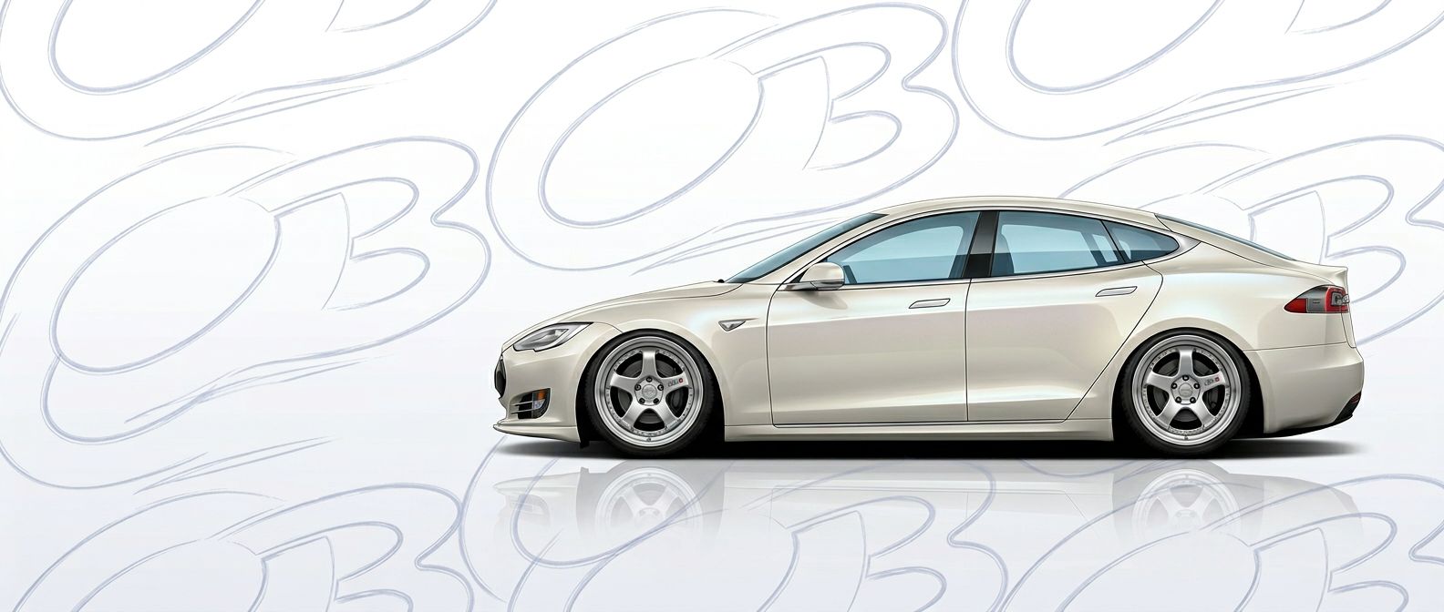 Professional automotive photography of a 2013 Tesla S with high-fidelity 2013.