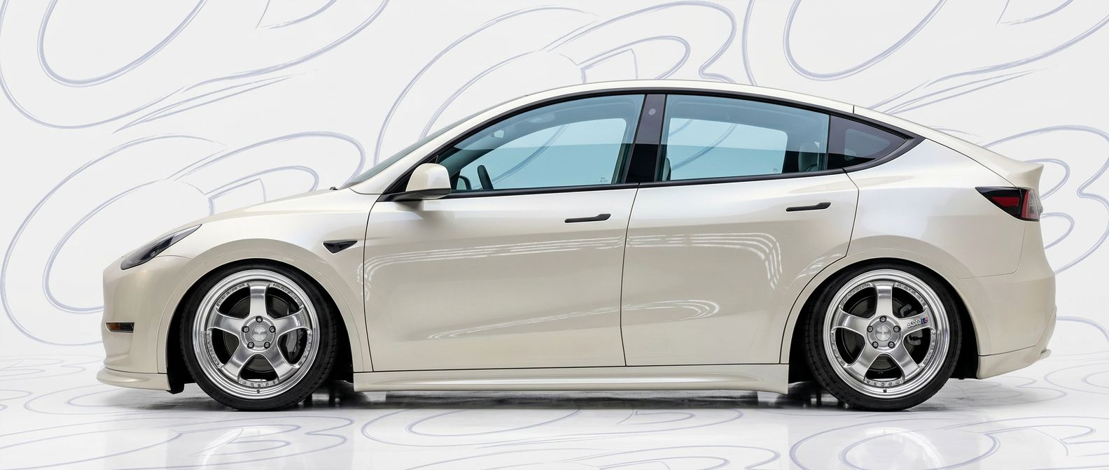 Front-angle view of 2024 Tesla Y 2024 - Durable and stylish exterior enhancement.