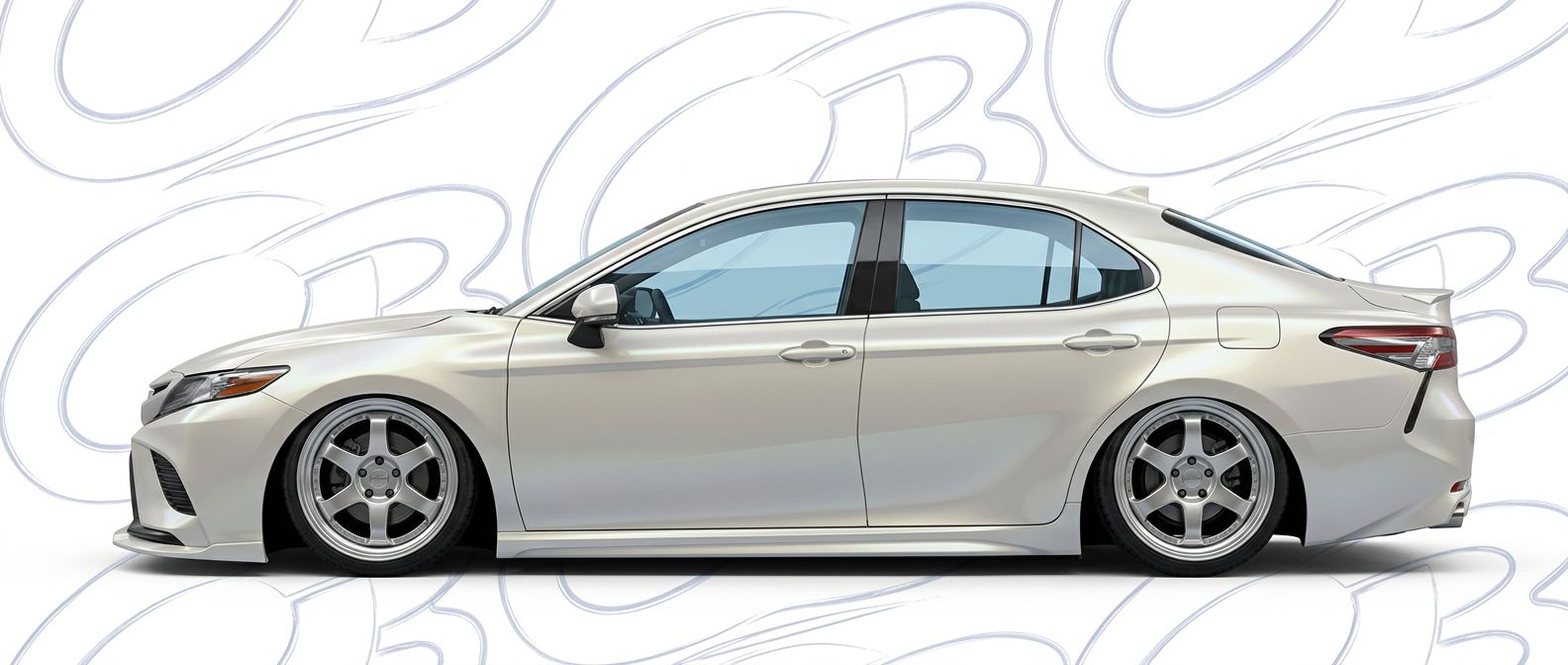 Top-tier 2020 Toyota Camry 2020 featuring a high-gloss finish and carbon fiber weave.