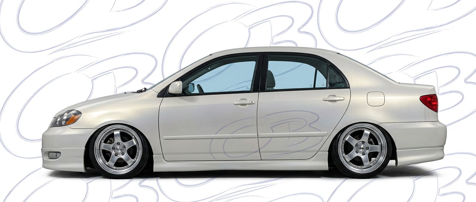 Top-tier 2007 Toyota Corolla 2007 featuring a high-gloss finish and carbon fiber weave.
