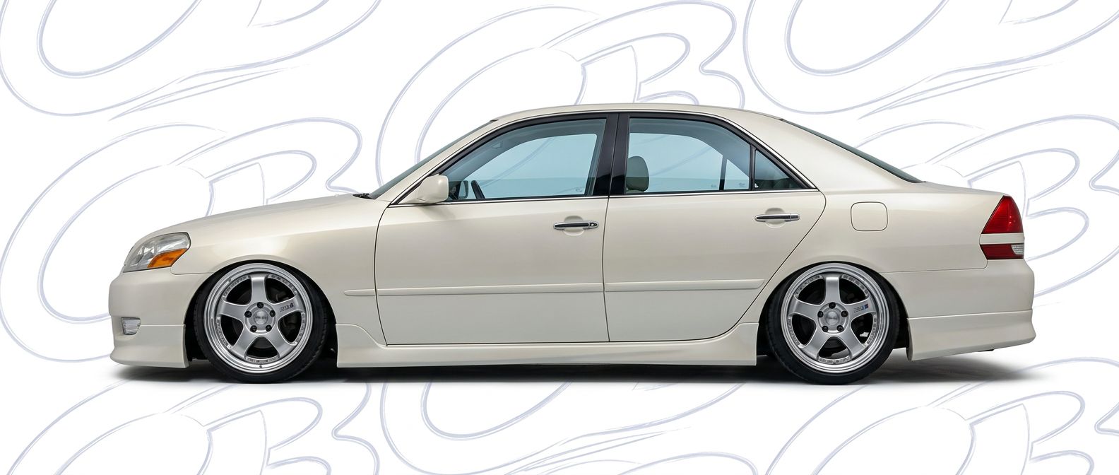 Professional automotive photography of a 2007 Toyota Mark II with high-fidelity 2007.