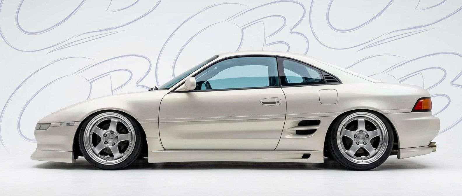 Professional automotive photography of a 1993 Toyota MR2 with high-fidelity 1993.
