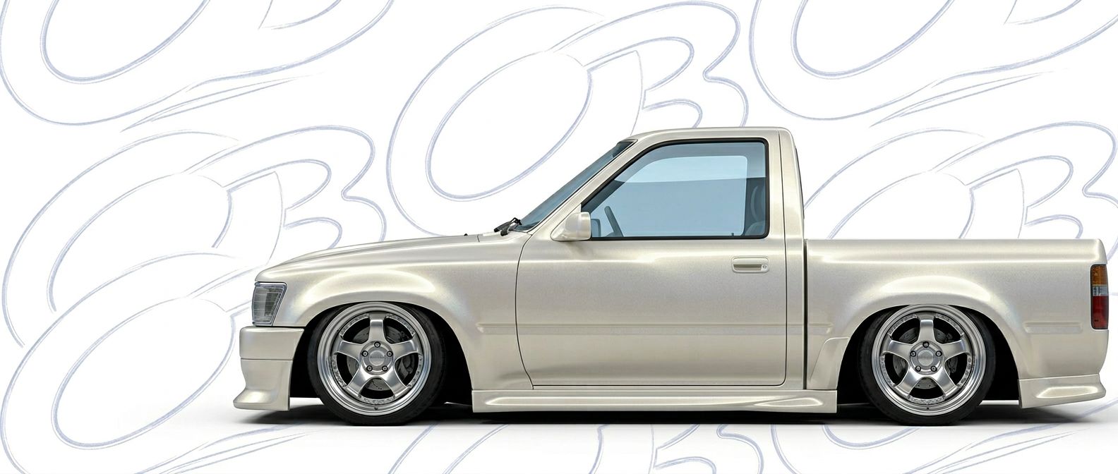 Professional automotive photography of a 1993 Toyota Pickup with high-fidelity 1993.