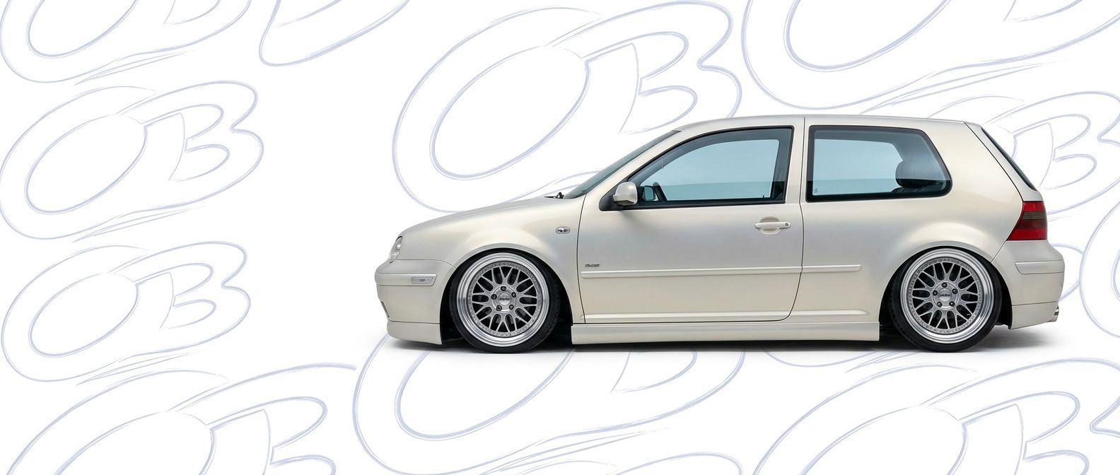 Professional automotive photography of a 2002 Volkswagen Golf with high-fidelity 2002.