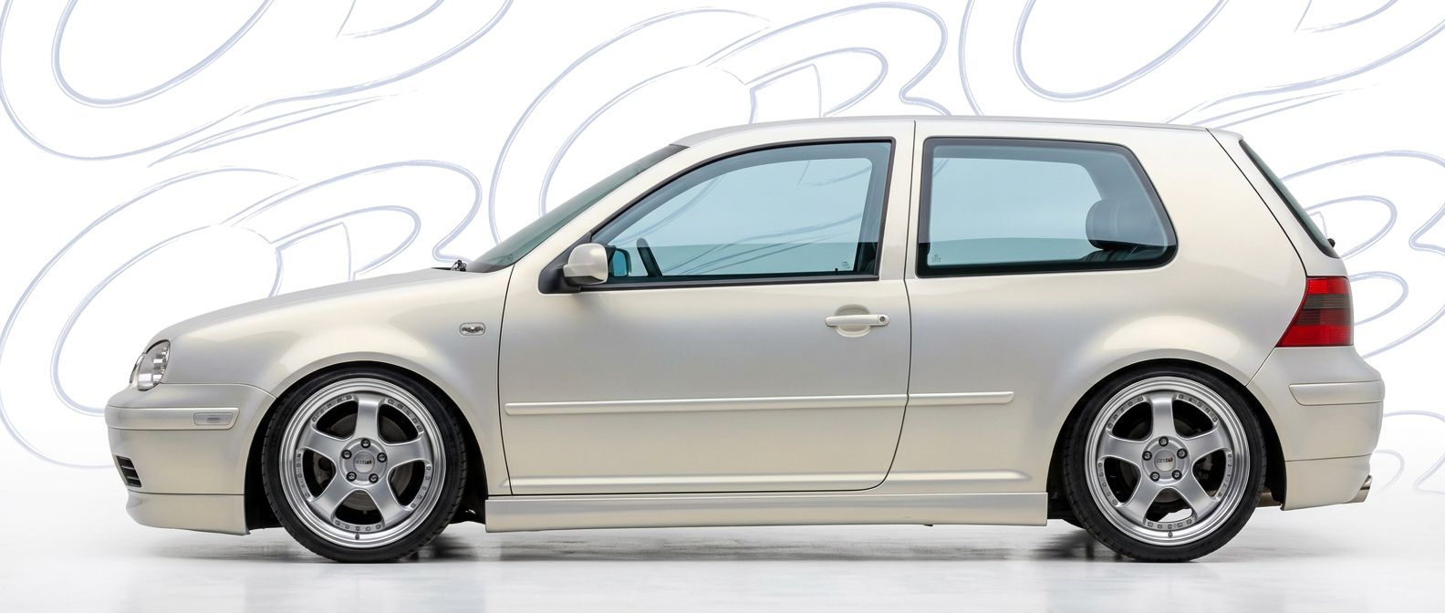 Professional automotive photography of a 2000 Volkswagen Gti with high-fidelity 2000.