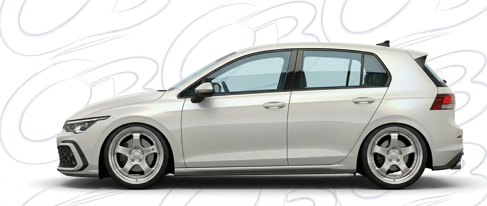 Top-tier 2021 Volkswagen Gti 2021 featuring a high-gloss finish and carbon fiber weave.