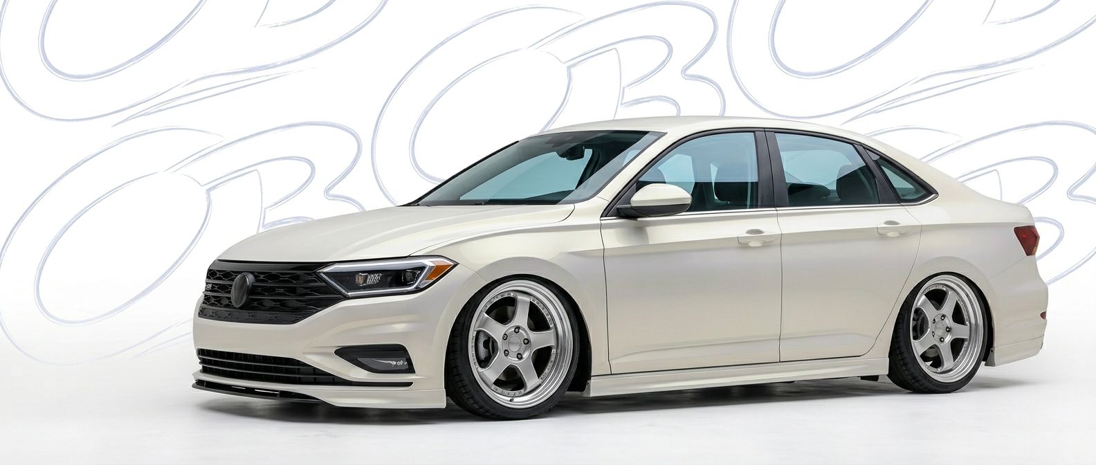 Professional automotive photography of a 2023 Volkswagen Jetta with high-fidelity 2023.