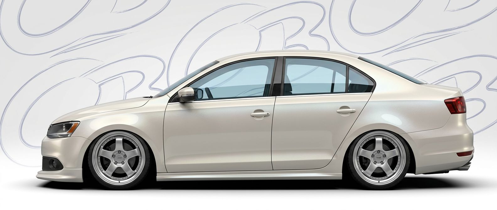 Professional automotive photography of a  Volkswagen Jetta with high-fidelity 2018.