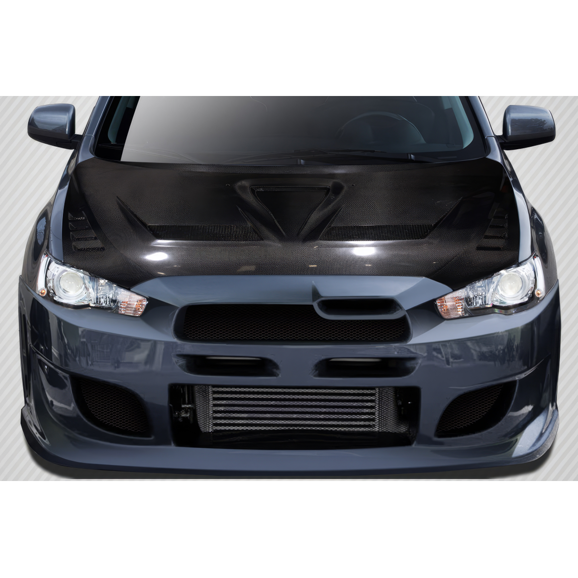 All kind of body kits for Mitsubishi Evolution 2008. Exterior/Hoods 