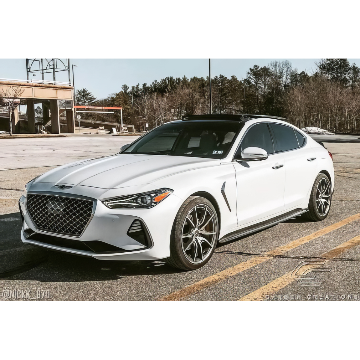 All kind of body kits for Genesis G70 2019. Exterior/Side Skirts 