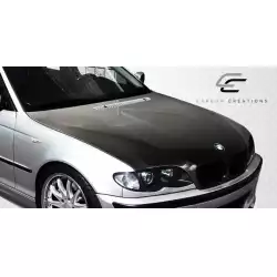 2002-2005 BMW 3 Series E46 4DR OEM Look Hood - 1 Piece image - 2