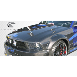 2005-2009 Ford Mustang Carbon Creations OEM Look Hood - 1 Piece image - 8