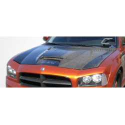 2006-2010 Dodge Charger Carbon Creations SRT Look Hood - 1 Piece image - 4
