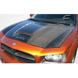 2006-2010 Dodge Charger Carbon Creations SRT Look Hood - 1 Piece image - 5