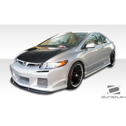 2006-2011 Honda Civic 2DR Duraflex Raven Side Skirts Rocker Panels - 2 Piece image - 3