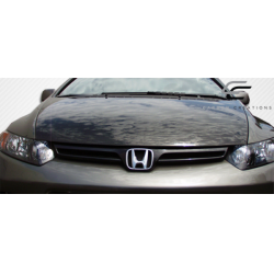 2006-2011 Honda Civic 4DR Carbon Creations OEM Look Hood - 1 Piece image - 4
