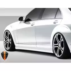 2007-2013 Mercedes S Class W221 Eros Version 1 Side Skirts Rocker Panels - 2 Piece image - 3