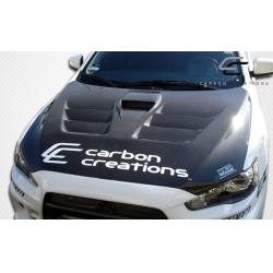 2008-2017 Mitsubishi Lancer / Lancer Evolution 10 Lancer Carbon Creations Dritech GT Concept Hood - 1 Piece image - 4