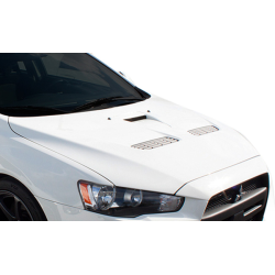 2008-2017 Mitsubishi Lancer / Lancer Evolution 10 Duraflex Evo X Look Hood - 1 Piece image - 1