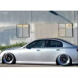 2003-2004 Infiniti G Sedan G35 GT Competition Side Skirts Rocker Panels - 2 Piece image - 8