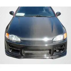 1992-1995 Honda Civic OEM Look Carbon Fiber Hood image - 2