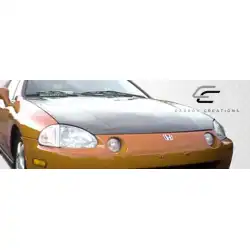 1993-1997 Honda Del Sol OEM Look Carbon Fiber Hood image - 4