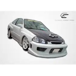 1996-1998 Honda Civic OEM Look Carbon Fiber Hood image - 6