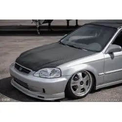 1999-2000 Honda Civic OEM Look Carbon Fiber Hood image - 3