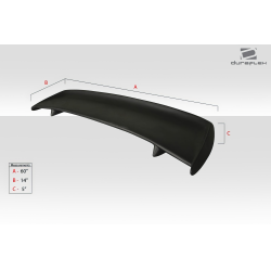 Universal Duraflex Bomber Wing Trunk Lid Spoiler - 1 Piece image - 3