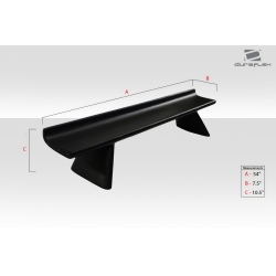 Universal Duraflex Cobra R Wing Trunk Lid Spoiler - 1 Piece image - 3