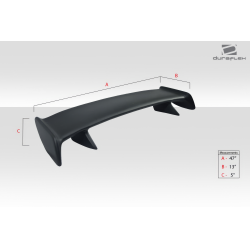 Universal Duraflex Skyline Wing Trunk Lid Spoiler - 1 Piece image - 3
