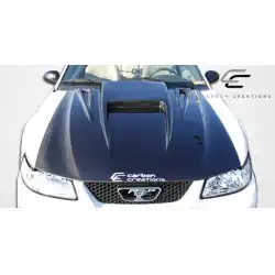 1999-2004 Ford Mustang Spyder 3 Carbon Fiber Hood image - 3