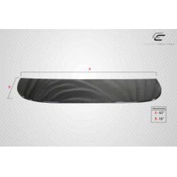 Universal Carbon Creations Middle Splitter Front Lip Under Spoiler Air Dam - 1 Piece image - 3