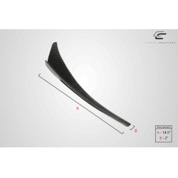 Universal Carbon Creations Type 1 Fuel Canards - 4 Piece image - 2