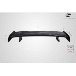 Universal Carbon Creations Skyline Wing Trunk Lid Spoiler - 1 Piece image - 3
