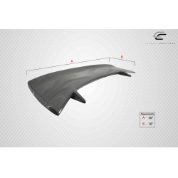 Universal Carbon Creations Sniper Wing Trunk Lid Spoiler - 3 Piece image - 3