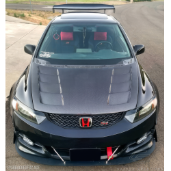 2006-2011 Honda Civic 2DR Carbon Creations Circuit Hood - 1 Piece image - 3