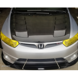 2006-2011 Honda Civic 2DR Carbon Creations Circuit Hood - 1 Piece image - 4